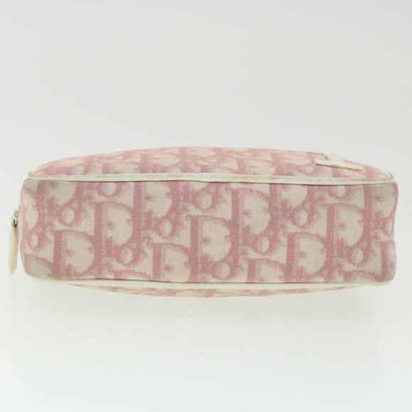 Christian Dior Trotter Canvas Pouch Pink Auth 36609 - Picture 6 of 16